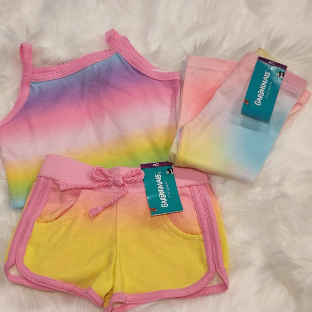 🆕️ Garanimals Baby Girls 3PC Set 12M